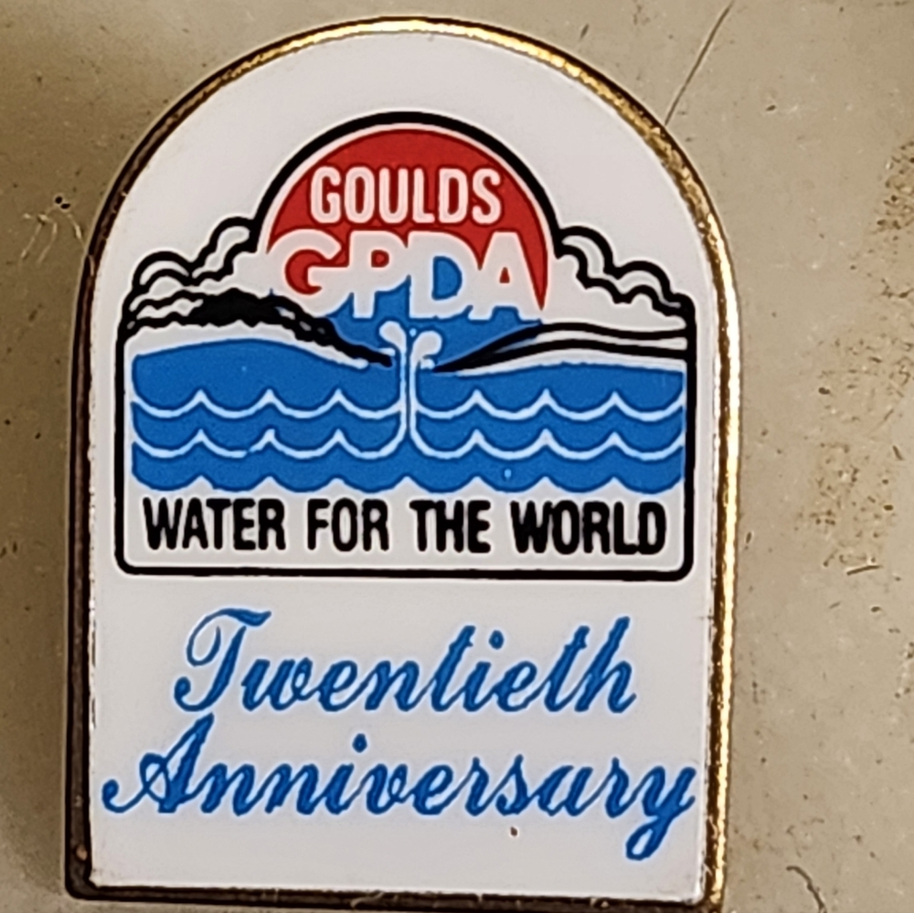 Goulds GPDA Twentieth Anniversary Pin Union Made Vintage
